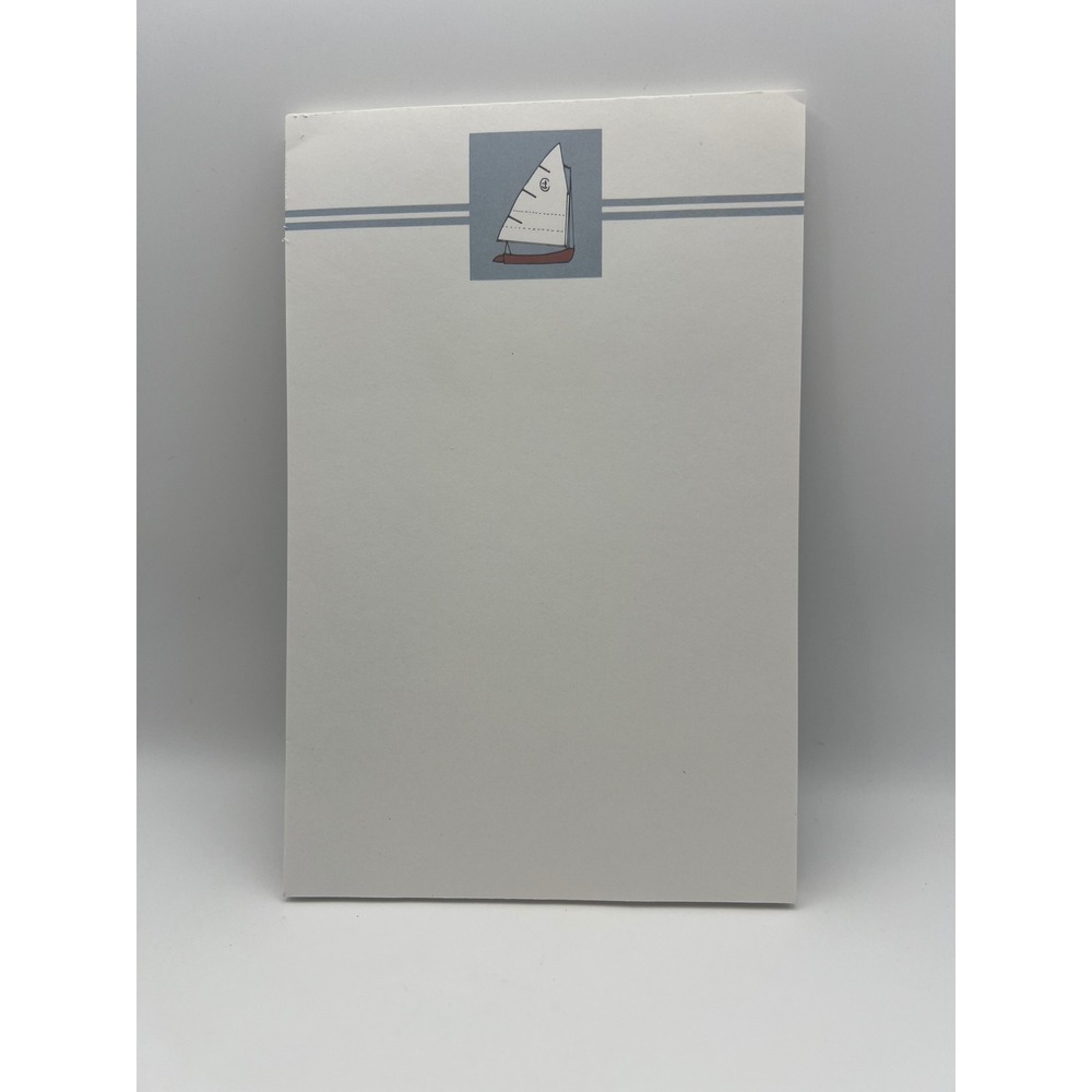Contempo Notepad Sailboat Theme 1980s 5.5 x 9 inches As Is Stationery VTG Boats